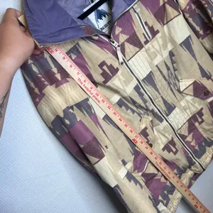 Burton Dryride Thermolite Snowboard Jacket XS Purple Aztec Geometric Print Coat thumbnail 8