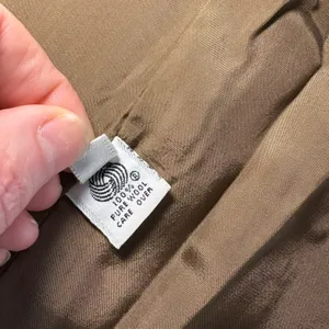 VTG 80s Linda Richards 100%‎ Wool Trench Coat Mauve Brown Made in USA sz 12 FLAW thumbnail 4