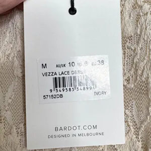 Bardot Vezza Lace Dress Ivory Mini‎ Women Med 6 Stretch Wedding Bridal Romantic thumbnail 6