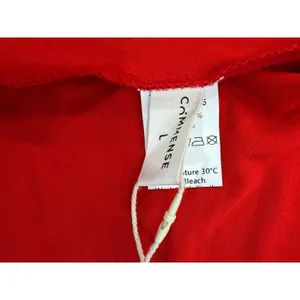 Commense Romantic Ruby Red Cottage Thigh Slit Stretch Midi NWT Dress Large thumbnail 3
