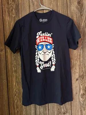 Jedco Willie Nelson Graphic Tee Blue thumbnail 1