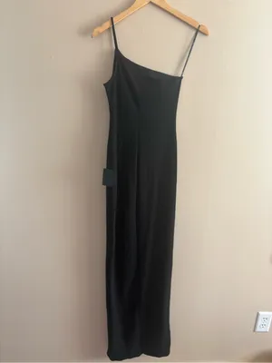 Lulus Keeper of My Heart Black One-Shoulder Maxi Dress Size Small Formal Wedding thumbnail 4