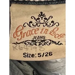 Grace in LA Jeans Size 5/26 TALL Bootcut Embellished Denim Bling Y2K Western‎ thumbnail 3