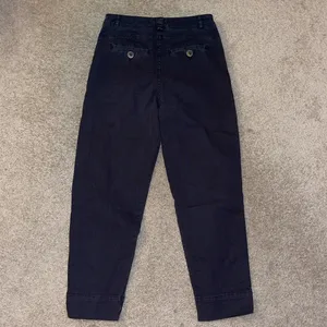 Anthropologie Embroidered Side Stripe‎ Black ankle pants Size 0 boho high rise thumbnail 9