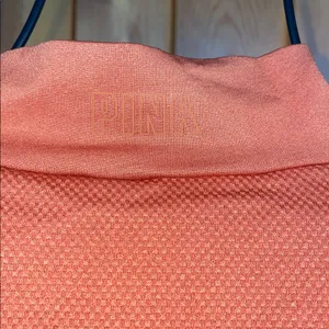 PINK Victoria's secret active wear size XL cropped quarter zip top burnt orange thumbnail 5