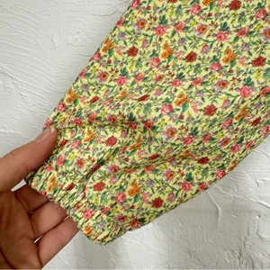 ASOS Yellow Ditsy Floral Midi Dress Womens 10 Long Sleeve Prairie Cottage Core thumbnail 4
