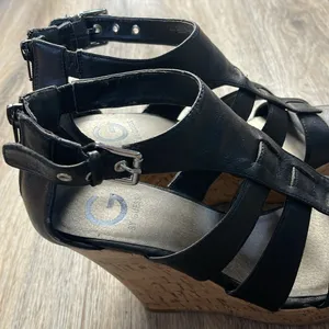 G by Guess Caged Wedge Sand Size 10 Medium thumbnail 8