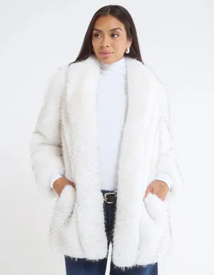 NWT Rumored Madonna Faux Fur Coat thumbnail 1