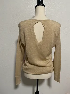 Crisabel Sequence Women Shirt Gold Size M thumbnail 2