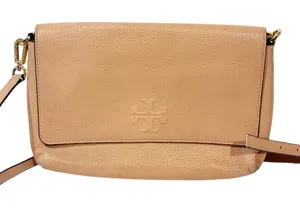 Tory Burch Salmon Pink Leather‎ Thea Fap Crossbody Bag thumbnail 1