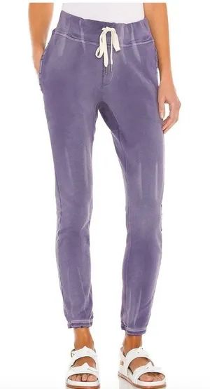 NSF Sayde Distressed Slim Jogger Sweatpants Purple Large thumbnail 1