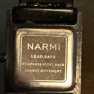 Narmi black quartz cuff watch thumbnail 4
