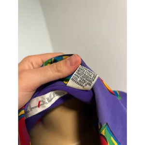 Chaus Vintage 80s Purple Perfume Bottle Print Button Down Blouse Womens Medium 6 thumbnail 5