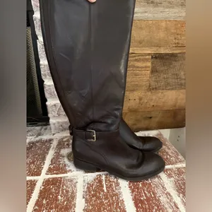 Nine West Brown Knee-High Leather Boots thumbnail 2