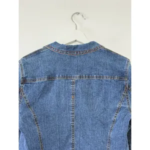 Women’s Aztec Embroidered Denim Jacket Boho Western Floral Pocket Size S thumbnail 8