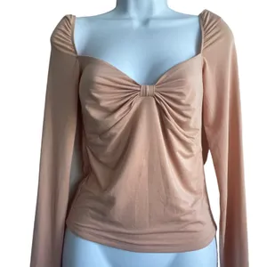 Y2K Wilfred Women Cropped Top M‎ Blush Ruched Sweetheart Bodice Fairy Coquette thumbnail 1