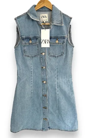 ZARA Denim Dress thumbnail 1