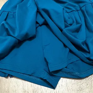 SHEIN | Women's Teal Blue Pleated Tennis Athletic Mini Skirt Skort, Size‎ S thumbnail 3