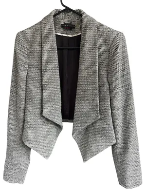 Alice + Olivia Open Front Tweed Cropped Blazer Size thumbnail 1
