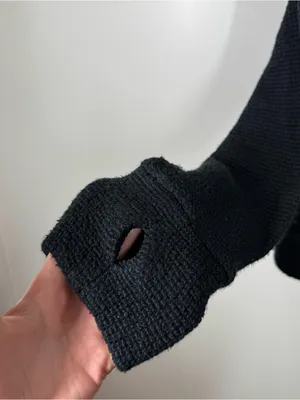 Sweaty Betty‎ Black Restful Bouclé Funnel Neck Sweatshirt UK Large Size 10 thumbnail 5