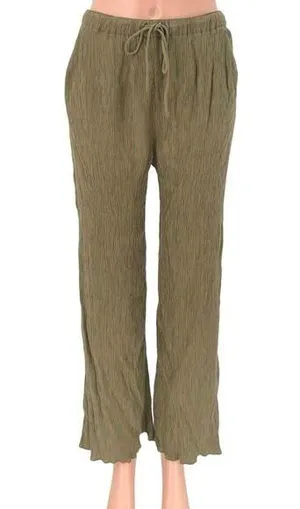 Abercrombie & Fitch Tan Wide Leg Elastic Waist Drawstring Casual Ankle Pants S thumbnail 1