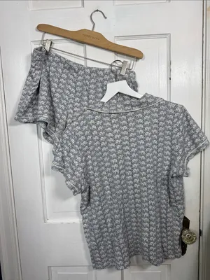 Roller Rabbit Hathi Pajama Set in the Heather Grey W2561 Sz XL thumbnail 6