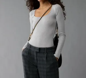 American Eagle Plush Long-Sleeve Scoop Neck Bodysuit thumbnail 5