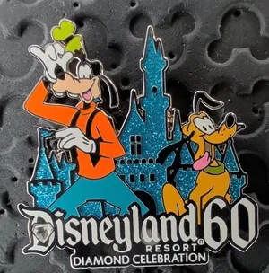 Disney parks Costco Series Disneyland Resort Diamond Celebration Goofy Pluto pin thumbnail 1
