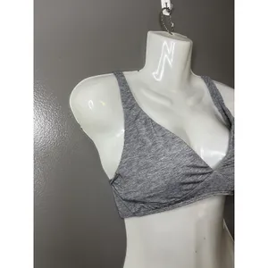 Gap GapBody Bralette Bra Womens Medium Gray Jersey Wireless Adjustable Straps thumbnail 2