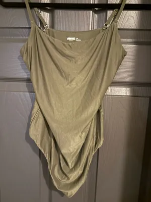 Aerie green smoothez bodysuit L thumbnail 5
