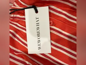 NWT WeWoreWhat by Anthropologie Red Stripped Scoop Beck Cami thumbnail 8