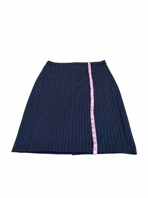 BANANA REPUBLIC navy pinstripe skirt thumbnail 2