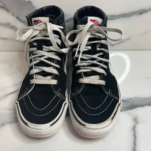 Vans Unisex Black White Suede High Top Skateboard Shoes M Sz 4.5 W Sz 6 Grunge thumbnail 2