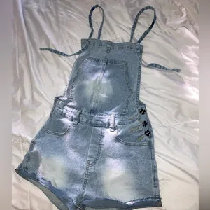 Size xs Light-wash Jean Style Romper Outfit thumbnail 10