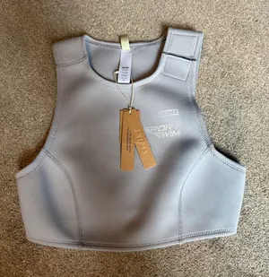 Skims Grey Neoprene Swim Top Size XXS thumbnail 1