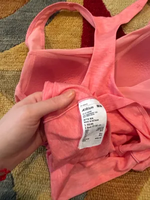 Uniqlo AIRism Pink Racerback Tank Top Built in Bra Padded Women’s Size Small thumbnail 4