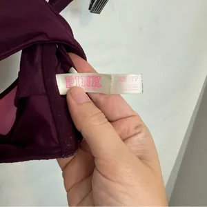Victoria’s Secret PINK strappy maroon bralette xsmall thumbnail 3