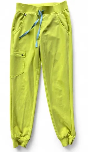 FIGS Technical Collection Zamora Jogger Scrub Pants Chartreuse Lime Green XS thumbnail 1