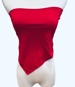 Princess Polly NWT Red Crop Top Asymmetric Tube Top M 8 thumbnail 2