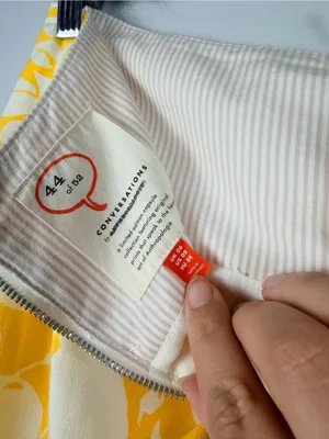 44 of 52 Convo Colloquial Pencil Skirt size 2 Lemon Yellow Anthropologie linen thumbnail 7