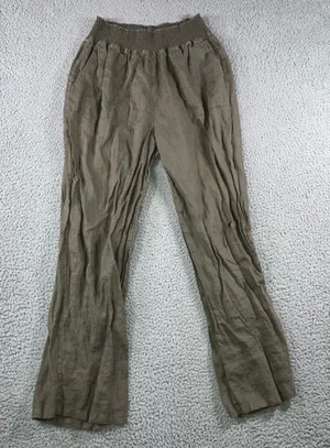 Magaschoni Wide Leg Linen Pants Women Large Pull On Elastic Waist‎ Boho Travel thumbnail 1