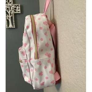 NWOT Minnie Mouse Pink Polkadot Faux Leather Mini Backpack thumbnail 2