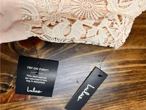 Lulus Picture Perfect Blush Lace Maxi Dress Size Small NWT thumbnail 8