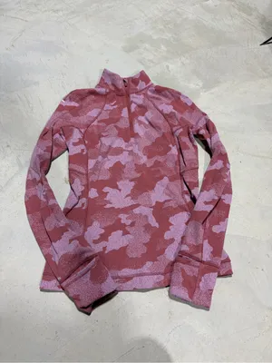 Lululemon it’s rulu run Women's Pink Camo Quarter-Zip top 8 thumbnail 2
