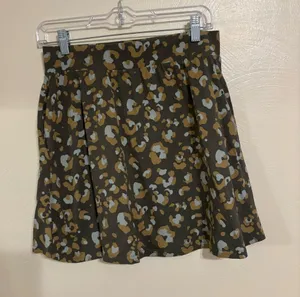 PACT Leopard Print Skater Skirt Organic Cotton Size M thumbnail 1