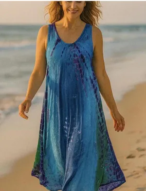 Women's Blue and Multi Dress Size undefined thumbnail 1