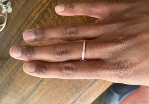 Rose Pink Enamel Band Ring thumbnail 1