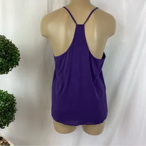 Alice + Olivia Silk Blend Purple Sleeveless Halter Top S thumbnail 3