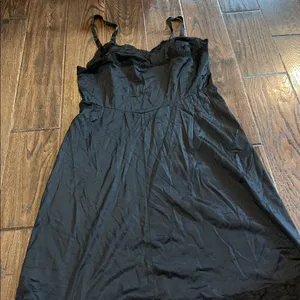 Vintage Elegant Black Lace Slip Dress size medium thumbnail 4
