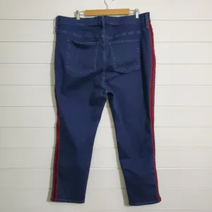 J‎ Crew Vintage Straight Leg Jeans With Velvet Stripe Denim 36 Women thumbnail 2